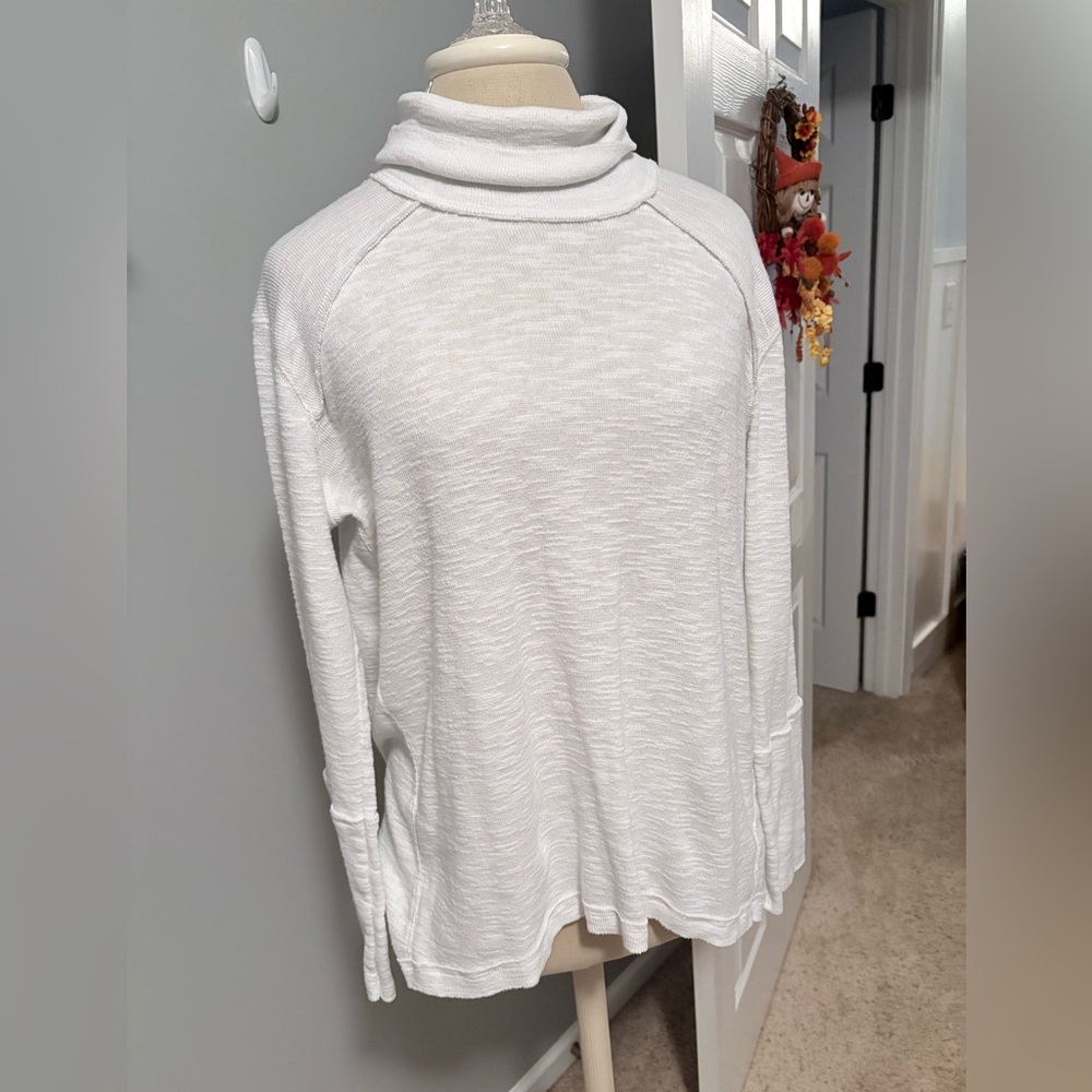 Free People We The Free White Turtleneck Top